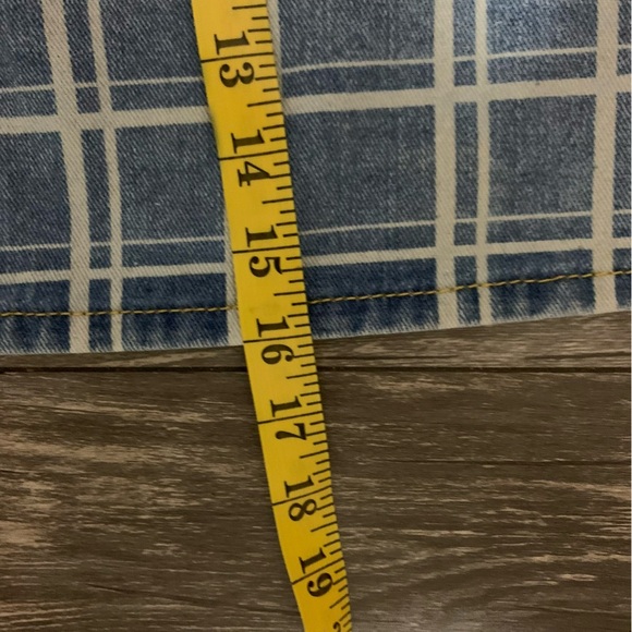 Trendy Blue Checkered Mini Skirt - Picture 6 of 7